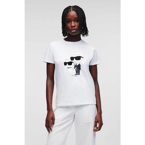 Karl Lagerfeld Pamučna majica boja: bijela