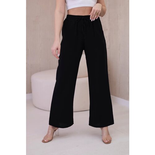 Kesi Viscose wide trousers black Cene