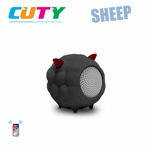 Idance zvučnik Bluetooth, gumirano kućište, ugrađeni punjač, crni CUTY SHEEP