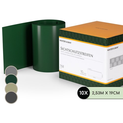 Blumfeldt Za&amp;scaron;titne trake, za&amp;scaron;titna ograda, PVC tvrda plastika, 2,53 &amp;times; 0,19 m Slike