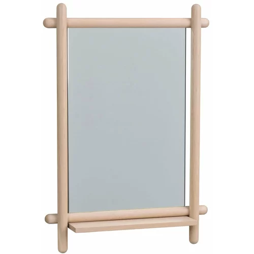 Rowico Stensko ogledalo s polico z lesenim okvirjem 52x74 cm Milford - Rowico