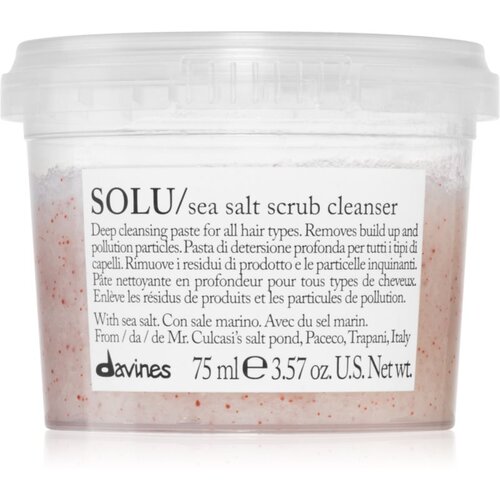 DAVINES Essential Haircare SOLU Sea Salt Scrub Cleanser čistilni piling za vse tipe las 75 ml Cene