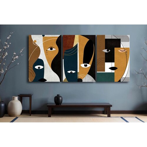 WALLXPERT 3P70100C020 Multicolor Decorative Canvas Painting (3 Pieces) Cene
