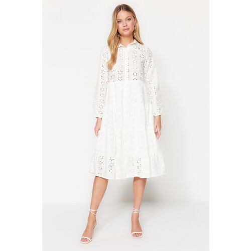 Trendyol Dress - Ecru - Shirt dress Cene