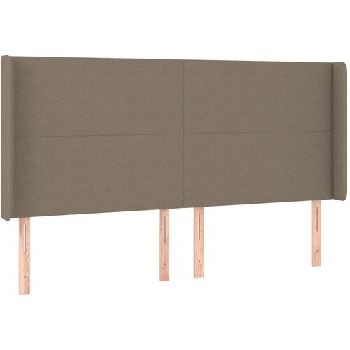 Maison Chic posteljno vzglavje - vzglavna omarica - nočna omarica z u&amp;scaron;esi taupe 163x16x118/128 cm blago, (21712200) Slike