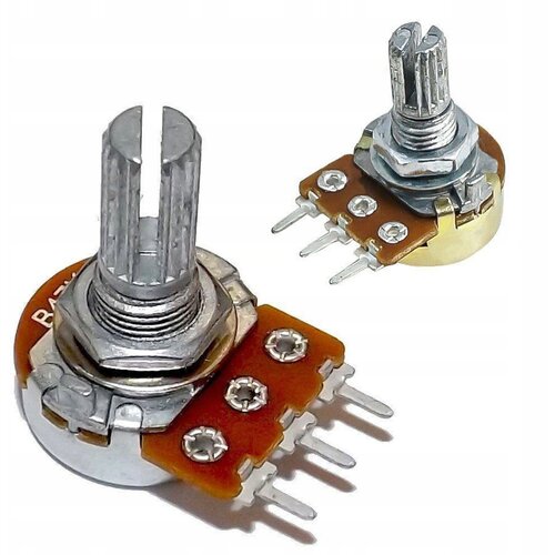 Rosfix B10K Linični Vrtljivi Potenciometer &ndash; 10K&Omega;, 300&deg;, 15 mm Gred, 0,125W, Raster 5 mm | Za PCB Montažo, (22137142) Cene