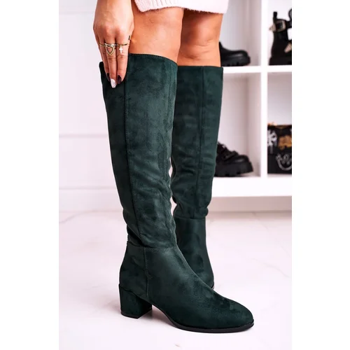 Kesi Women's suede boots Sergio Leone green KZ273