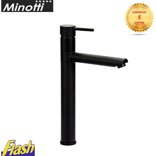 Minotti jednoručna slavina za lavabo - visoka - tubo (crna) - 6119B Cene