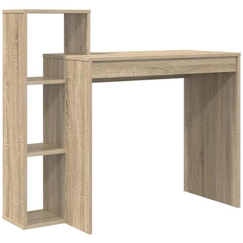 vidaXL Miza s polico Sonoma hrast 100 x 40 x 90 cm Konstruiran les, (5000098122) Cene