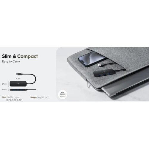  UH40A HUB 4 USB3.0 4-port, storage speed 5Gbps, black (alt. UHB-U3P4-03) Cene