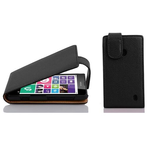 Cadorabo Ohi&scaron;je, združljivo z Nokia Lumia 630 / 635 v oksidna črna - Za&scaron;čitni ovitek v obliki flipa iz teksturiranega umetnega usnja, (20562237) Cene