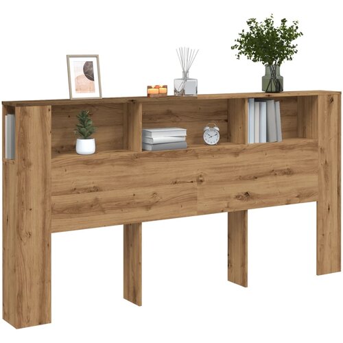 VidaXL Vzglavna omarica artisan hrast 200x18,5x102,5 cm inženirski les Slike
