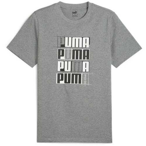 Puma ess+ logo lab tee, muška majica, siva 678976 Slike