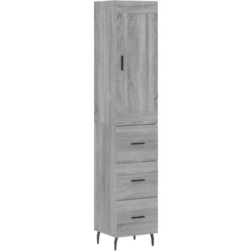  Visoka komoda siva sonome 34,5x34x180 cm od konstruiranog drva Slike