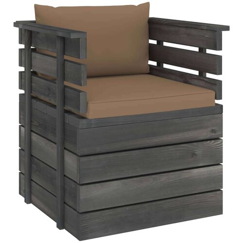  Vrtni naslanjač z blazinami borovina - Vrtni Naslanjač, (21480618) Cene