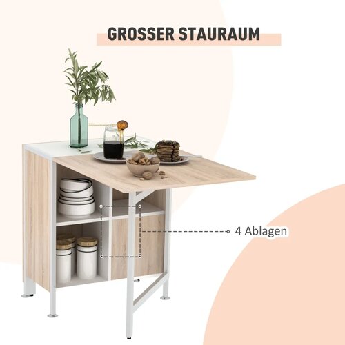  Sklopivi blagovaonski stol hrastovo drvo i metalni okvir 169x60x75 cm Slike