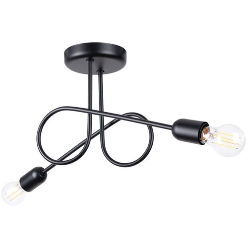 Nice Lamps Črna stropna svetilka 18x57 cm Opulent – Cene