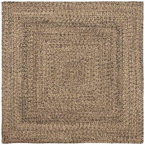 VidaXL Tepih Prirodna i crno 160 x 160 cm Juta Slike