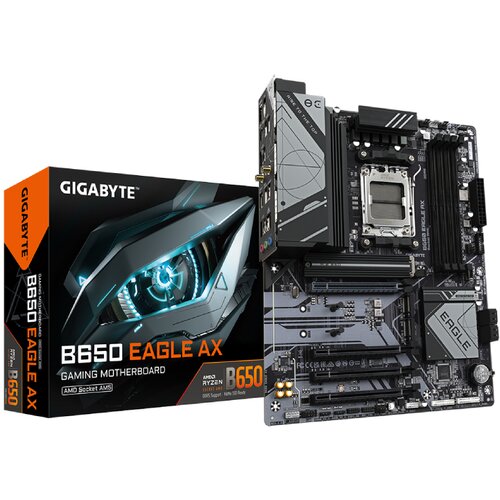 Gigabyte MB B650 EAGLE AXAM5; 4xDDR5; up to 256GB,(up to 8000MHz); 4x SATA,3xM.2, DP, HDMI Slike