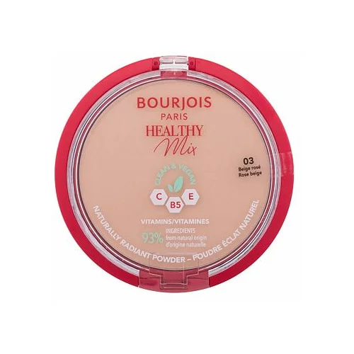 Bourjois Healthy Mix Clean & Vegan Naturally Radiant Powder osvetljevalni puder 10 g odtenek 03 Rose Beige
