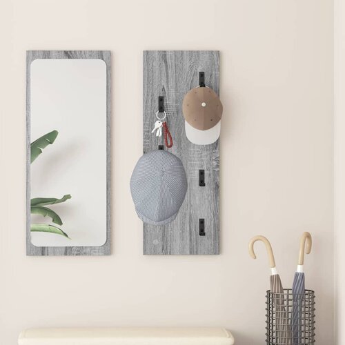  Vje&scaron;alica za kapute na zidu Zidne Siva Sonoma 30 x 1,5 x 80 cm Cijene