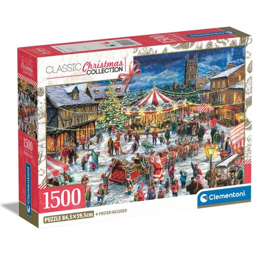 Clementoni Puzzle Božićni sajam 1500 dijelova Slike