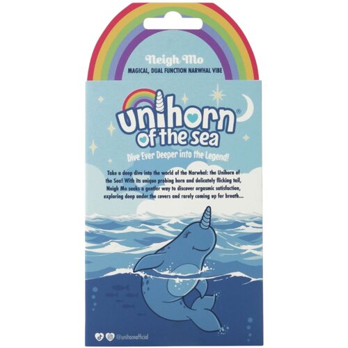 Unihorn of the sea - akumulatorski narval vibrator za klitoris (plavi) Slike