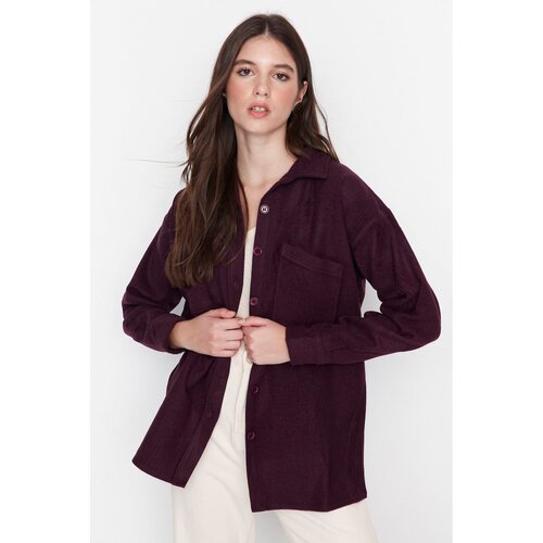 Trendyol Purple Double Pocket Shirt Slike