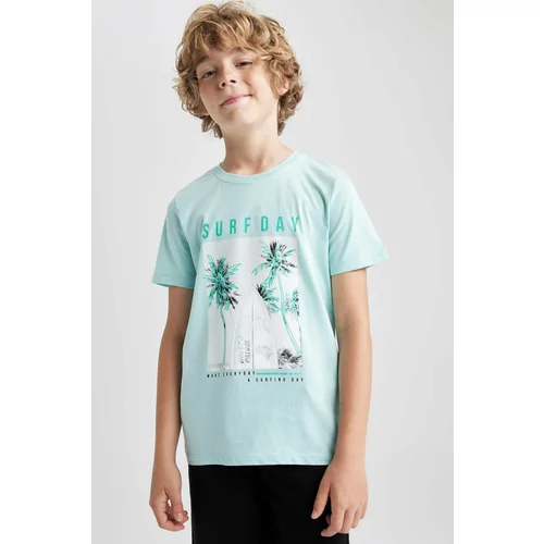 Defacto Boy Regular Fit Crew Neck Printed Short Sleeve T-Shirt