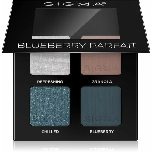 Sigma Beauty Quad paleta sjenila za oči nijansa Blueberry Parfait 4 g