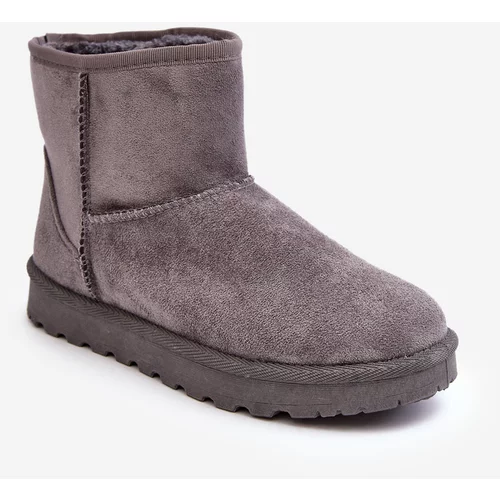 Kesi Women's suede insulated snow boots - grey Nanga