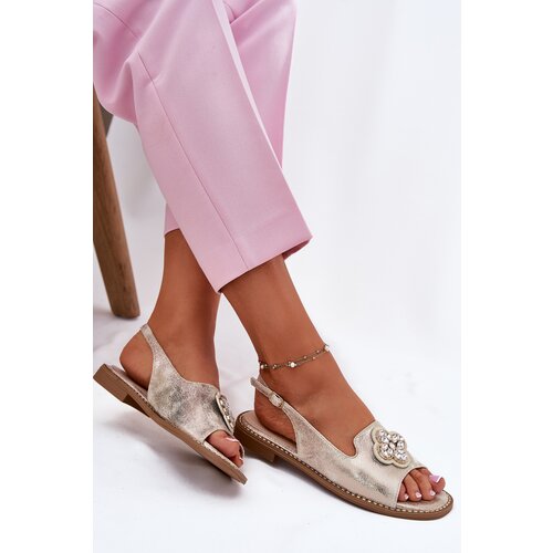 S. BARSKI Women Sandals On Flat Heel With Decorative Detail S.Barski Slike