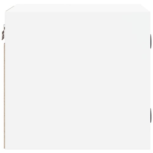 Noćni ormarići sa staklenim vratima 2 kom bijeli 35x37x35 cm Slike