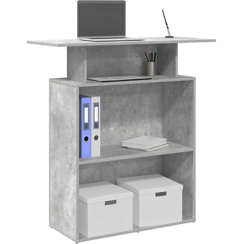 vidaXL Recepcijski stol beton sivi 100x40x104 cm konstruirano drvo Cijene
