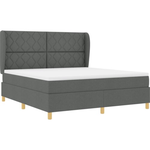 Box Spring Krevet s Madracem - Tamno Sivi 180x200 cm Tkanina Slike