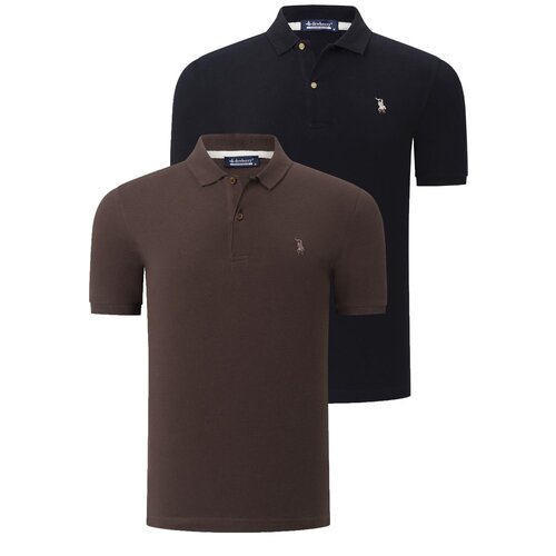 Dewberry DUO SET T8561 MEN&amp;#039;S TSHIRT-COFFEE-BLACK Slike