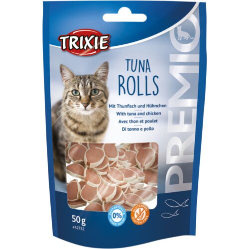 Trixie rolnice sa tunjevinom i piletinom premio tuna rolls 50g Slike