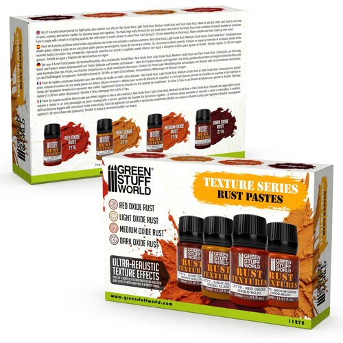 Green Stuff World Texture Series Set 30ml - Rust Textures (Pack x4) Slike