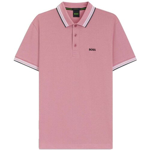Boss Paddy Piqu&amp;eacute; Polo Shirt Light Pink Ružičasta Slike