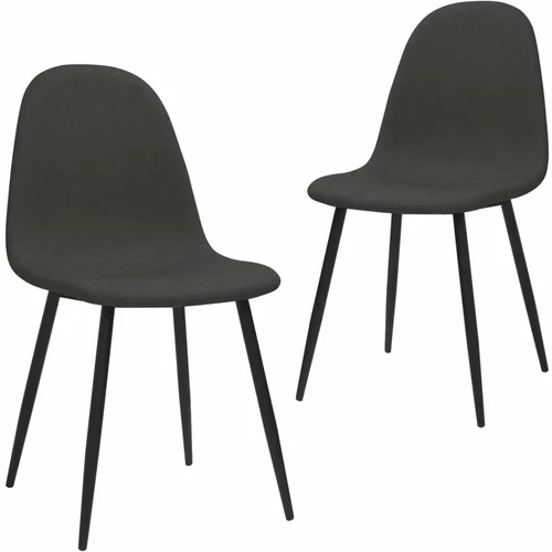  Blagovaonske stolice 2 kom 45x54,5x87 cm crne od umjetne kože