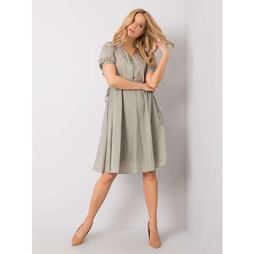 RUE PARIS Dress-217-SK-25663.03-khaki Slike