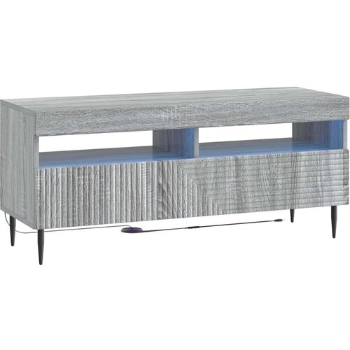 vidaXL LED TV kabinet HAARLEM 100 x 35 x 43 cm Siva Sonoma - Siva Sonoma Cijene