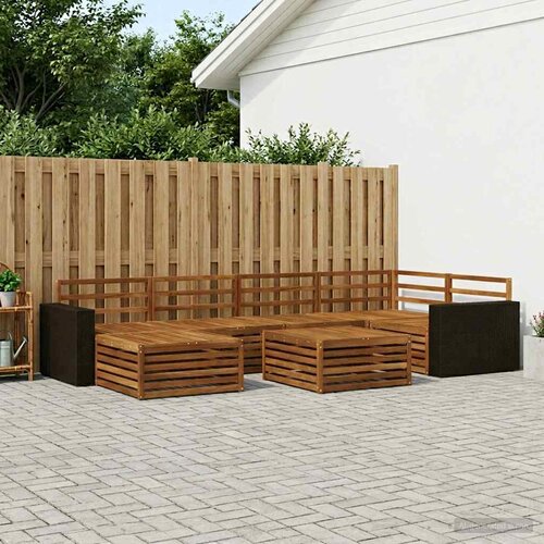  Set vanjskih sofa 7 kom. Prirodna Cijene
