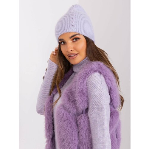 Fashion Hunters Light purple women's hat with angora Slike