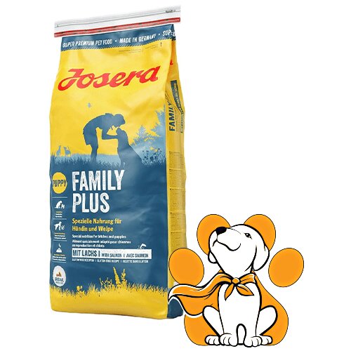 Josera family Plus 4kg, Super Pseća Hrana Prilagođena za Ishranu Štenaca i Kuja Slike