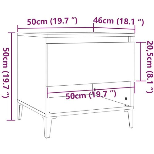 vidaXL bočni stolići 2 kom boja betona 50x46x50 cm konstruirano drvo Cijene