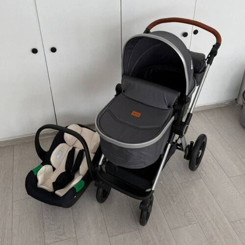 Bambino Mondo kolica za bebe 3u1, siva Slike