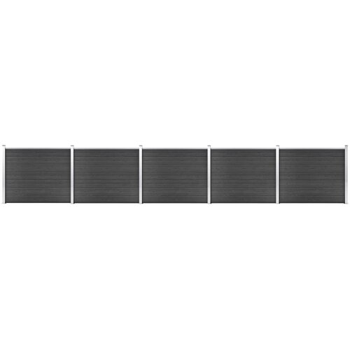 vidaXL Set panela za ogradu WPC 872 x 146 cm sivi Cene