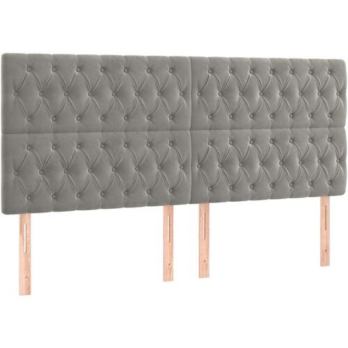  Krevet s oprugama i madracem svjetlosivi 200x200 cm bar&amp;scaron;unasti Slike