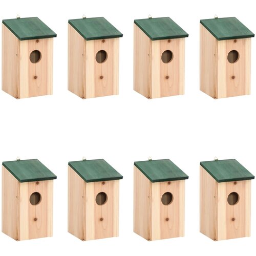  Kućice za ptice 8 kom drvene 12 x 12 x 22 cm Cene